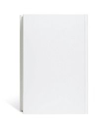 a white book on a white background