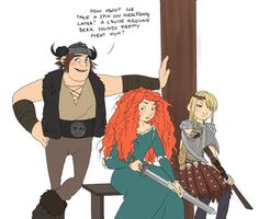 Merida vs. Snotlout pt 1 Dragon Comic, Rapunzel And Eugene, Ideal Girl, Animation Movie