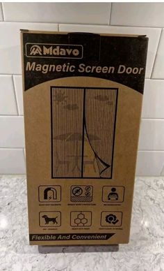 the box is open and ready to be used for magnetic screen door openers,