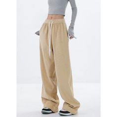 Khaki Corduroy Wide Leg Pants  Material: Cotton  Size: S, M, L, XL, Color: Khaki Pants Type: Wide Leg Pants Style Type: Street Trendy  Season: Spring, Fall, Winter,   Occasion: Leisure, Outdoor, Daily, Vacation, Fall Outfits Casual Full Length Corduroy Bottoms, Beige Corduroy Bottoms For Winter, Beige Corduroy Winter Bottoms, Winter Beige Corduroy Bottoms, Trendy Baggy Corduroy Bottoms, Corduroy Wide-leg Bottoms For Streetwear, Wide-leg Corduroy Bottoms For Streetwear, Baggy Corduroy Bottoms, Wide Leg Corduroy Bottoms For Streetwear