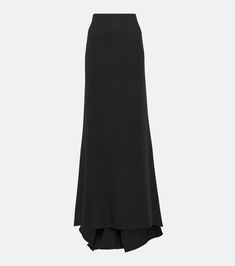 Cady Couture Silk Maxi Skirt in Black - Valentino | Mytheresa Silk Fitted Maxi Dress For Black-tie Events, Flowy Chiffon Evening Dress, Black Full-length Flowy Dress, Black Full Length Flowy Dress, Elegant Bias Cut Maxi Skirt, Black Flowy Floor-length Dress, Formal Flowy Silk Maxi Skirt, Formal Silk Flowy Maxi Skirt, Flowy Silk Maxi Skirt For Formal Occasions