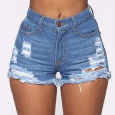 Small & Large Available (No Stretch Around The Waist ) Small Will Fit X-Small & Large Will Fit Medium Lady Diva Fashion Cute Jean Shorts, Army Green Jeans, Distressed Bermuda Shorts, Fashion Nova Shorts, Cuffed Denim Jeans, Ripped Jean Shorts, Ripped Denim Shorts, Destroyed Denim, High Rise Denim Shorts