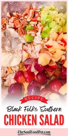 Are you craving the perfect chicken salad?
Black folks' chicken salad goes beyond the mayo and chicken chunks! It's packed with flavor and just the right amount of savory, sweet, and crunch. Delicious Chicken Salad, Deep South Dish, New Orleans Recipes, Easter Side Dishes