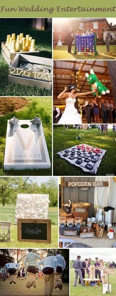 the collage shows many different pictures of wedding decorations and items in various styles, colors, and sizes