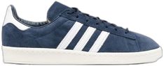 Blue Leather Sneakers With Three Stripes, Adidas Navy Sneakers With Rubber Sole, Blue Low-top Sneakers With Three Stripes, Adidas Low-top Three Stripes Sneakers, Adidas Low-top Sneakers With Three Stripes, Blue Low-top Sneakers With Three Stripes Branding, Navy Adidas Lace-up Sneakers, Adidas Navy Lace-up Sneakers, Navy Lace-up Adidas Sneakers