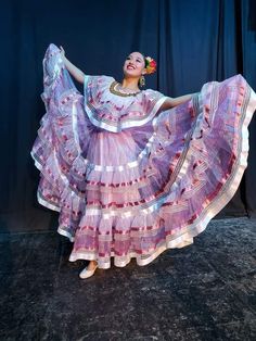 Flocorico Dresses, Traditional Mexican Dress Jalisco, Colombian Dress, Folklorico Dress, Chiapas Dress