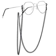 PRICES MAY VARY. 🌾🌟Glasses Holder🌾🌟(Not including sunglass) with 28" chain, can also take off as necklace. Lightweight and fits both prescription and sun glasses. Dainty chain with beautiful accents. 💙Material💙Made of 316L stainless steel, with2 rubber ends, easy to adjust 🌾🌟Chain for Glasses🌾🌟Beautiful and long enough. Looks: 5 star. Practical daily use:5 star. Fashionable and extremely functional 🌾🌟Super cute and dainty🌾🌟 Keeps you from forgetting your glasses.Doesn’t slip off gl Trendy Black Metal Glasses Chains, Black Adjustable Glasses Chain For Parties, Elegant Black Metal Glasses Chains, Black Metal Glasses Chain With Adjustable Feature, Black Metal Glasses Chains With Adjustable Chain, Black Metal Glasses Chain With Adjustable Length, Black Metal Adjustable Glasses Chain, Adjustable Black Metal Glasses Chains, Adjustable Silver Glasses Chain With Chain Strap