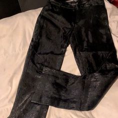 Gorgeous Preowned Low Rise Bootcut Genuine Boa Snakeskin Pants Size 2. Excellent Condition, Only Worn Once. Only The Best By Allen Schwartz Abs Evening Line. Snap And Velcro’s Closure. Rise Is 5”. Inseam Is 29”, Length Is 37”. Lined All The Way To Mid Calf . Small Hem So They Can Be Shortened , Not Lengthened. Snakeskin Pants, Womens Abs, Mid Calf, Snake Skin, Low Rise, Pant Jumpsuit, The Way, Size 2, Pants For Women