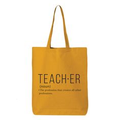 "Teacher Tote Bag, Friendly Bag, Shopping Bag, Book Bag, Gift For Her, Farmers Tote Bag, Gift for Teacher, Canvas Tote Bag, Teacher Gifts 6.0 oz., 100% cotton 20\" self-fabric handles 9\" handle drop Bottom gusset 15\"W x 16\"H x 3\"D" Everyday Backpack With Letter Print, Everyday Letter Print Backpack, School Rectangular Canvas Bag, Rectangular School Canvas Bag, Everyday Rectangular Satchel With Letter Print, Letter Print Satchel Canvas Bag For School, Trendy Letter Print Bag For Back To School, Rectangular Canvas Bag With Letter Print For Everyday, Rectangular Bags For Daily Use And Back To School