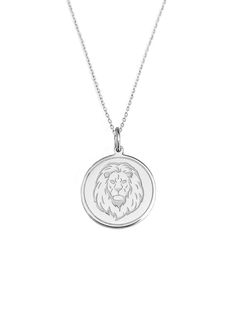 14K 9K Solid Gold Lion Necklace Lion Head Pendant Leo Sign - Etsy Greece Round 14k Gold Medallion Necklace, Lion Necklace, Lion Pendant, Gold Lion, Leo Sign, Gold Designs, Gold Disc, Lion Head, Everyday Jewelry