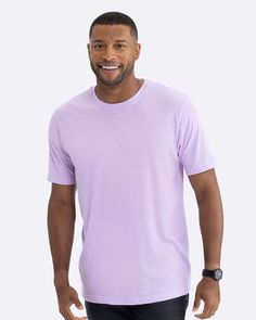 Unisex Poly/Cotton Crew - LAVENDER - 3XL | Next Level Poly/Cotton Crew T-Shirt in Lavender Size 3XL | Ringspun Cotton NL Heather Relaxed Fit Short Sleeve T-shirt, Heather Color Relaxed Fit Short Sleeve T-shirt, Purple Plain Short Sleeve Top, Lavender Crew Neck Basic Top, Basic Lavender Crew Neck Top, Heather Gray Relaxed Fit Short Sleeve Top, Heather Cotton Short Sleeve Tops, Lavender Crew Neck T-shirt For Summer, Lavender Short Sleeve T-shirt For Summer