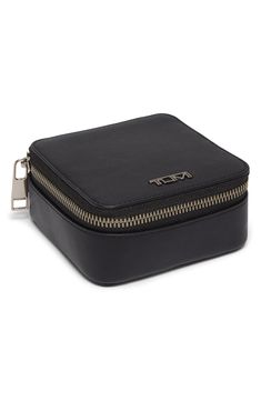 Let your jewelry travel in luxe comfort with this leather jewelry case designed to organize earrings, necklaces and rings when you're on the go. Zip-around closure Lined Leather Imported Modern Jewelry With Magnetic Closure For Gift, Classic Leather Jewelry, Elegant Leather Jewelry For Everyday, Chic Black Jewelry For Everyday Use, Chic Black Everyday Jewelry, Everyday Leather Jewelry In Rectangular Shape, Black Leather Rectangular Jewelry, Luxury Leather Rectangular Jewelry, Everyday Rectangular Leather Jewelry