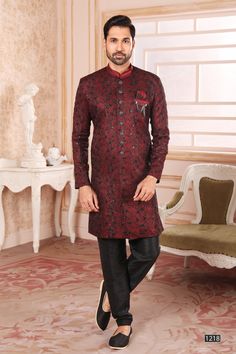 We are Manufacturing Wedding Wear Sherwani For Men & Embroidered Dresses, Saree, Salwar Kameez, Kurti, Kurta Set, Gown, Lahenga Choli For Women. We are Shipping Across the Worldwide. We are dealing with Semi-Stitched and Stitched Outfits as Per Custom Measurements. Groom's Kurta With Intricate Embroidery For Festivals, Embroidered Traditional Wear For Groom On Diwali, Embroidered Sherwani For Groom In Transitional Season, Transitional Embroidered Sherwani For Groom, Groom's Kurta With Intricate Embroidery In Traditional Drape, Eid Embroidered Traditional Wear For Groom, Red Jamawar Sherwani For Wedding, Groom's Kurta With Intricate Embroidery For Diwali, Traditional Embroidered Wear For Groom