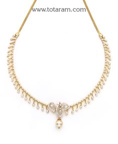 18 karat rose & yellow gold polish diamond necklace with south sea pearl

   - 235-DN411 - in 20.650 Grams for USD $3,967.59 USD. 
Made in India by Totaram Jewelers Online this product is in Gold - 18 Karat Gold  & is an excellent gift for Adult - Women. Ships fully insured with secured guaranteed delivery for free with your order over $250 from New Jersey USA & comes with 30 days exchange policy. Yellow Gold Diamond Necklace With Pearl Drop, Luxury Yellow Gold Diamond Pearl Necklace, Luxury 22k Gold Pearl Necklace For Festivals, Luxury Single Strand Yellow Gold Pearl Necklace, Yellow Gold Pearl-embellished Necklaces For Wedding, Golden South Sea Pearl Necklace, South Seas, Sea Pearls, Gold Jewelry Indian