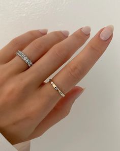 Five round-cut diamonds punctuate this polished gold ring that looks just as striking stacked as it does solo. Pair it with our coordinating Inlay Diamond Bangle. Flush Set Diamond, Necklace Length Guide, Right Hand Ring, Bracelet Size Chart, Ring Spacer, Diamond Huggies, Diamond Heart Ring, Gold Ear Cuff, Right Hand Rings