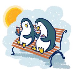 Penguins Having Snacks | Children's Illustrators | Children's Books