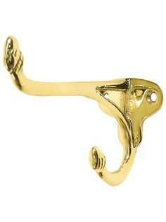 a gold plated hook on a white background