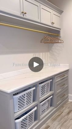 the laundry room is clean and ready to be used as a mudroom or closet