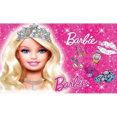 the barbie doll is wearing a tiara