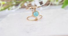 Dainty Chalcedony Ring/Minimal Ring/Aqua Blue Rings/Gold Ring Solid/Aqua Blue Ring/Gemstone Gold Filled 14k Ring/Birthstone Turquoise Ring Ring Minimal, Minimal Ring, Chalcedony Ring, Blue Ring, Ring Birthstone, Diy Wire Jewelry, Rings Gold, Ring Gemstone, Blue Rings