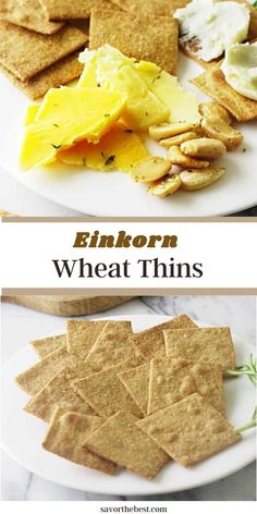 Einkorn wheat thins have a bold, nutty flavor and an unbeatable crunch, perfect for snack time! Made with whole grain einkorn flour and a hint of paprika, these homemade crackers are ready to pair with your favorite cheeses or dips.