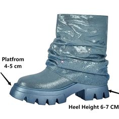 Women Blue Fold Over Rhinestone Trim Boots Round Toe Side Zipper Female Mid-Calf Boots Boot Type: Modern Boots Shaft Material: Synthetic Outsole Material: RUBBER Upper Material: Synthetic Origin: Mainland China Season: Spring/Autumn Insole Material: PU Heel Type: Strange Style Lining Material: LYCRA Boot Height: Knee-High Item Type: BOOTS Fashion Element: Sewing Department Name: ADULT Toe Shape: round toe Heel Height: High (5cm-8cm) With Platforms: No1005006217055060 Style: Concise is_handmade: Yes Pattern Type: Solid Fit: Fits true to size, take your normal size Closure Type: SLIP-ON Heel Height: 6.5-7 CM Platfrom: 4-4.5 cm Important Note（size) 1.Please noted size will have 1-5mm error as handmade.onlymaker shoes are all handmade2.If your foot fat or wide,please choose one size bigger tha Fold Over Boots, Modern Boots, Pu Heels, Rounded Toe Boots, Slip On Boots, Rhinestone Trim, Boot Types, Round Toe Heels, Mid Calf Boots