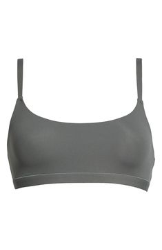 Enjoy the comfort of a bralette while retaining the breathability of quick-dry fabric with this comfortable option from Kim Kardashian West's SKIMS. Available in nine different shades, this second-skin scoop-neck bra offers natural support and comfort while you read, lounge and sleep. Style Name:Skims Fits Everybody Scoop Neck Bralette (Regular & Plus Size). Style Number: 6016410. Scoop Neck Seamless Bra, Micro-elastic Underwire Bra With Seamless Construction, Scoop Neck Bra With Built-in Support, Seamless Sports Bra With Scoop Neck And Minimal Stretch, Elastane Sports Bra With Adjustable Straps, Fitted Seamless Sports Bra With Adjustable Straps, Seamless Scoop Neck Sports Bra With Minimal Stretch, Seamless Medium Support Scoop Neck Bra, Second-skin Camisole With Adjustable Straps