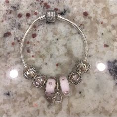 Never Worn Pandora Bracelet, Very Beautiful Colors. Paid $800 Plus Tax For This. Pandora Design, Jewelry Pandora, Girly Jewelry, Pandora Bracelet, Pandora Jewelry, Womens Jewelry Bracelets, Beautiful Colors, Jewelry Accessories, Charm Bracelet