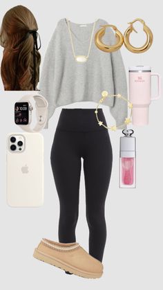 Fall Everyday Outfits, Sweater And Leggings Outfit, Legging Outfit Ideas, Basic White Girl Outfit, Tasman Uggs, White Girl Outfits, Outfits For School, Winter Must Haves