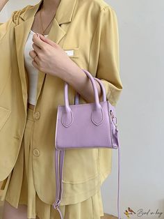 BirdinBag - Mini Square Handbag: Versatile and Stylish for Women Square Bag Pattern, Square Handbag, Handbag For Women, Mini Handbag, Word Wrap, Mini Handbags, Square Bag, Bag Pattern, Color Purple