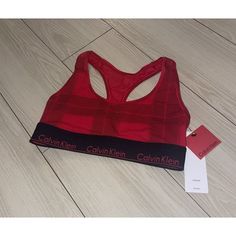 Women’s Calvin Klein Modern Cotton Bralette Bra Exact Red Plaid, Unlined/Unpadded, Wire Free, Racerback Style: F3785 Size: S New, With Tags Red Calvin Klein Bra, Calvin Klein Bra, Red Black Style, Cotton Bralette, Blue Bra, Calvin Klein Red, Triangle Bralette, Calvin Klein Women, Klein Blue