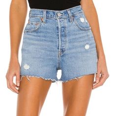 Great Condition - Never Been Worn. Levi’s Ribcage Denim Shorts. The Distress Is A Little Different From The Picture, But The Fit Is The Same. Levi's Ribcage, Mid Rise Denim Shorts, High Rise Denim Shorts, Denim Cutoff Shorts, Floral Denim, Denim Cutoffs, Distressed Jean Shorts, Jeans For Short Women, Cut Off Jeans