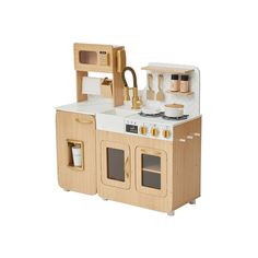 Your little one will love playing with this Teamson Kids 14-Piece Cyprus Wood Play Kitchen Playset. Your little one will love playing with this Teamson Kids 14-Piece Cyprus Wood Play Kitchen Playset. FEATURES Faux marble backsplash, countertop, and oven panel Built-in icemaker, pull-down faucet sprayer, and clicking oven knobs Four storage compartments, two shelves and storage pegs on the backsplash, three storage pegs on the side, and built-in storage barWHAT'S INCLUDED 14 accessories included: Faux Marble Backsplash, Wood Play Kitchen, Shelves And Storage, Toy Phone, Kitchen Playset, Marble Backsplash, Mini Hands, Spatulas, Play Kitchen