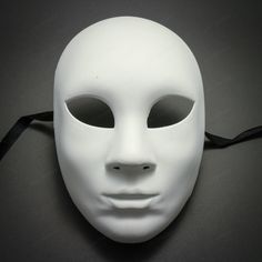 This Beautiful Full Face Masquerade Mask Can Be A Display Piece Or Worn Using Ribbon Attached On Each Side Of The Face. The Mask Has A Matte White Surface That Allow You To Paint Your Own Design On The Mask. Color: White Material: Paper Molding Usm-W7334-Wt Full Face Masquerade Mask, Masquerade Mask Black, Phantom Mask, Masks Design, Face Laser, Spirit Halloween Costumes, Mask For Halloween, Venetian Masquerade Masks, Mask White