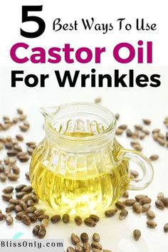 Castor Oil For Wrinkles, Castor Oil Benefits Skin, Hemgjord Glass, Castor Oil For Skin, Castor Oil Benefits, Castor Oil For Hair, Skin Care Wrinkles, Baking Soda Shampoo, Moisturizer For Oily Skin