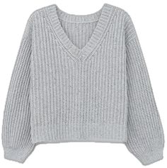 Cozy V-neck Knitted Sweater, Cozy V-neck Sweater, Fall V-neck Knitted Sweater, Winter Ribbed V-neck Cropped Sweater, Ribbed V-neck Cropped Sweater For Winter, Gray Chunky Knit V-neck Sweater, Winter Chunky Knit V-neck Cropped Sweater, Casual Crochet Cropped Sweater For Winter, V-neck Chunky Knit Cropped Sweater