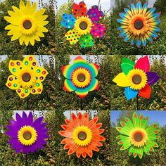 many different types of flowers are shown in the same color and size as they appear to be made out of paper