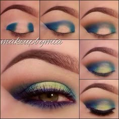 Makeup Hacks Eyeliner, Maquillage Yeux Cut Crease, Make Up Foundation, Makeup Over 50, Green Face Mask, Eye Makeup Looks, Purple Makeup, Eye Makeup Steps, Pinterest Makeup