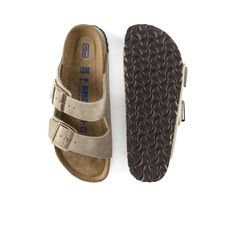 Birkenstock Arizona Soft Footbed Taupe Suede 951303 An icon of timeless design and legendary comfort, the Arizona sandal has been defining style since 1973. Featuring an additional foam layer for cushioning, the soft footbed offers extra comfort plus go-all-day support. The adjustable two-strap look comes in classic, velvety suede to make it a match for any season and every style. These provide comfort for people who suffer from bunions, plantar fasciitis, metatarsalgia, heel spurs, or other typ Feet Shoes, Birkenstock Women, Birkenstock Arizona, Ballerinas, Birkenstock, Timeless Design, Espadrilles, Arizona, Pumps