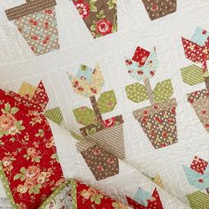 an image of a flower pot quilt on the appliance store's website