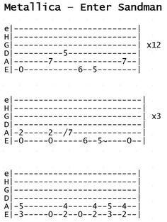 the guitar tabs are labeled in black and white, with numbers on each side