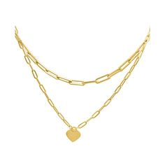 in stock Trendy Heart-shaped Double Chain Necklace, Trendy Double Chain Heart Necklace, Heart Shaped Double Chain Metal Jewelry, Trendy Heart Shaped Double Chain Jewelry, Trendy Heart-shaped Double Chain Jewelry, Heart-shaped Metal Jewelry With Double Chain, Heart Pendant Necklace With Double Chain For Gift, Trendy Heart-shaped Gold Chain Necklace, Trendy Heart Shaped Necklace With Gold Chain