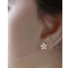 - This dainty beautiful CZ diamond flower earring is made with 14K gold pated over Sterling silver together with tiny dainty sparkly cz diamonds that makes it a very dainty and cute everyday piece to stack with any other earring or pair with almost any outfit that's good from day to night.  - Perfect for a Gift.  ❤️Order $35 USD to get free standard shipping in US. DETAILS : * Sold as in a Pair.  * Elegant and cute 14K Gold CZ Diamond Flower Stud Earrings.  * Earring dimension: app. 1.1cm x 1.1 Diamond White Flower-shaped Diamond Earrings As Gift, White Flower-shaped Cubic Zirconia Diamond Earrings, Diamond White Cubic Zirconia Flower Earrings, Flower Shaped Cubic Zirconia Earrings In Diamond White, Rose Gold Flower-shaped Cubic Zirconia Earrings, White Cubic Zirconia Flower Shaped Diamond Earrings, White Cubic Zirconia Flower Shaped Earrings, Flower Shaped Diamond White Diamond Earrings, Diamond White Flower Diamond Earrings