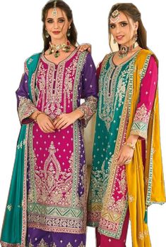 Gold Embroidered Unstitched Suit For Wedding, Elegant Unstitched Suit With Multicolor Embroidery For Wedding, Elegant Wedding Salwar Kameez With Multicolor Embroidery, Multicolor Dabka Work Dresses For Reception, Multicolor Dresses With Dabka Work For Reception, Multicolor Gown With Intricate Embroidery, Unstitched Long Sleeve Suit With Multicolor Embroidery For Wedding, Multicolor Embroidered Unstitched Suit For Wedding, Elegant Multicolor Embroidered Salwar Kameez For Wedding