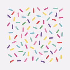 colorful sprinkles on a white background