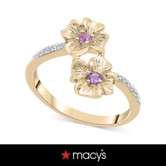 in stock Bypass Ring, Gold Plated Sterling Silver, Jewelry Watches, Jewelry Rings, Gold Plate, Amethyst, Pick Up, Fine Jewelry, In Store