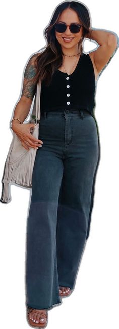 Trendy High Waist Jeans In Washed Black, Washed Black Flare Jeans For Fall, Washed Black Denim Flare Jeans For Fall, Fall Washed Black Denim Flare Jeans, Chic Non-stretch Dark Wash Jeans, Washed Black Denim Flare Jeans For Work, Chic Non-stretch Jeans, High Waist Washed Black Flare Jeans, Washed Black High Rise Flare Jeans