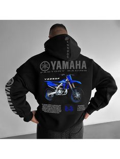 Men Youth Sweatshirt, Unisex Motorcycle Racing Oversized Hoodie Dirt Bike Sweatshirts Hoodie, Motorcycle Racing, Oversize Hoodie, Cotton Blend, Sweatshirts, Black