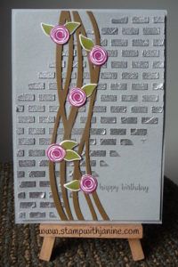 a close up of a card with flowers on it