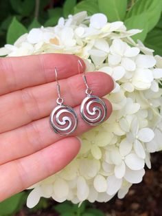 925 Sterling Silver Swirl Dangle Hook Earrings   - Metal: 925 Sterling Silver - Shape: Round Swirl - Dimension:  Total Length Includes Hook: 34mm(1.34 in); Swirl: Diameter 13mm(0.51in), Thickness 2mm/1mm. - Closure: Hook  - Color: Silver Cheap Nickel-free Swirl Earrings, Swirl Shaped Sterling Silver Earrings For Gifts, Sterling Silver Swirl Earrings For Gift, Swirl-shaped Pierced Earrings For Gift, Hypoallergenic Sterling Silver Swirl Earrings, Spiral Sterling Silver Earrings For Gift, Spiral Sterling Silver Earrings For Anniversary, Spiral Sterling Silver Earrings As Gift, Silver Spiral Earrings For Anniversary